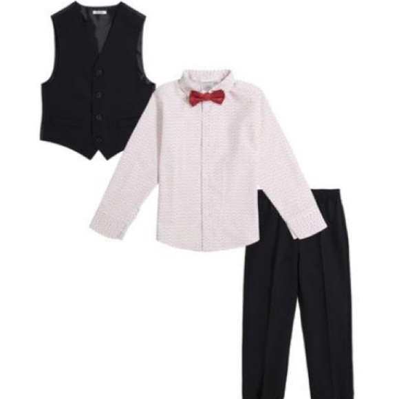 Calvin Klein Little Boys Stretch Performance
Vest, Pants, Shirt Bow Tie, 4 - Picture 1 of 7